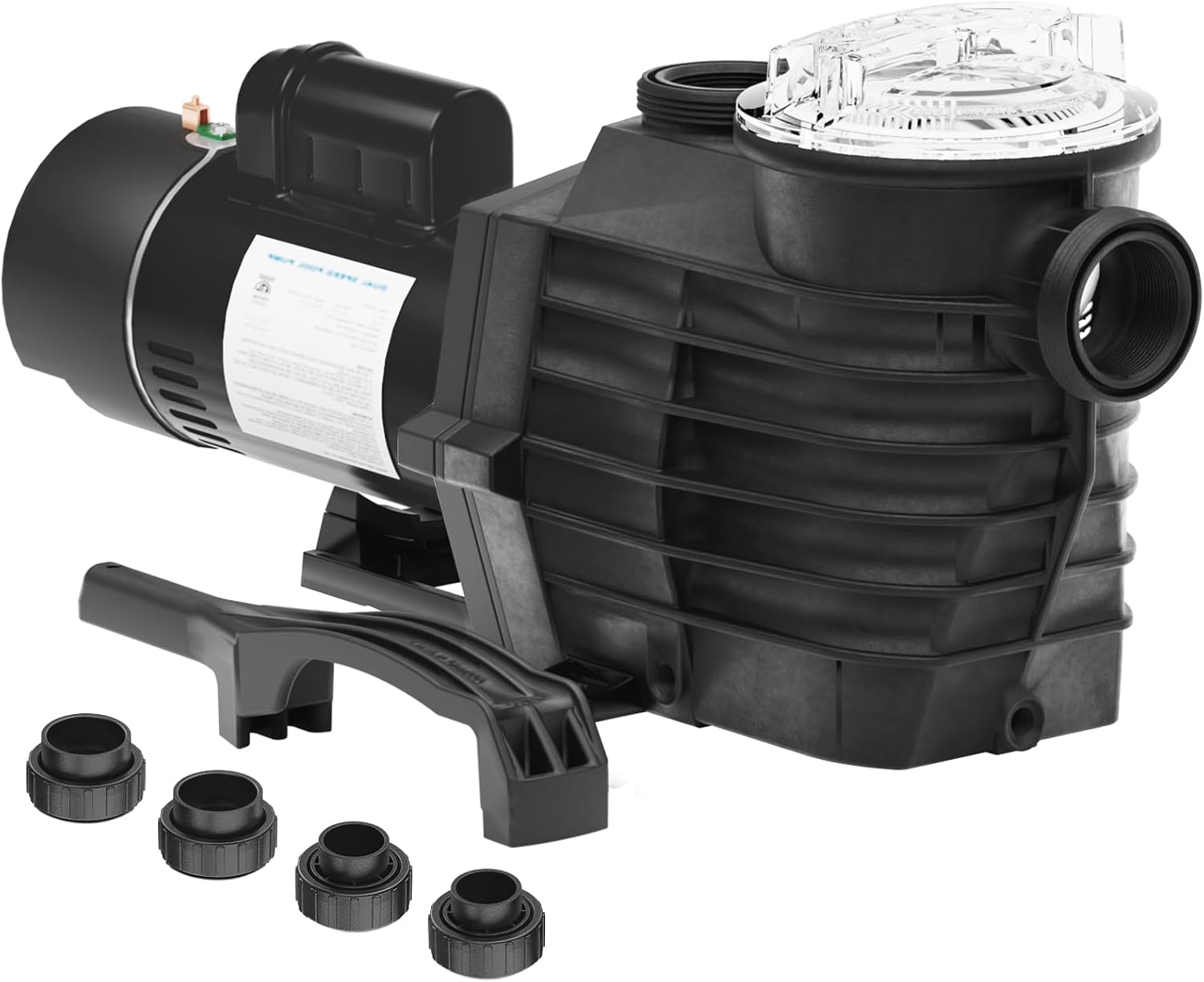2.5 HP Dual Speed Pool Pump | 6240GPH Max Flow | 79FT Head Lift | DoE-Compliant | 1.5″ and 2″ Fittings | Pool Pump for Inground Pools | 230V AC 60HZ | Model J20007E