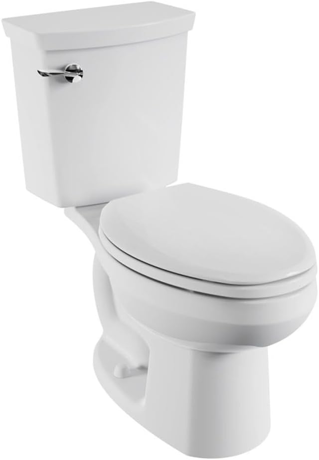 American Standard H2Optimum White Elongated Standard height 12-in Rough-In WaterSense 1.1 GPF 2-piece Toilet