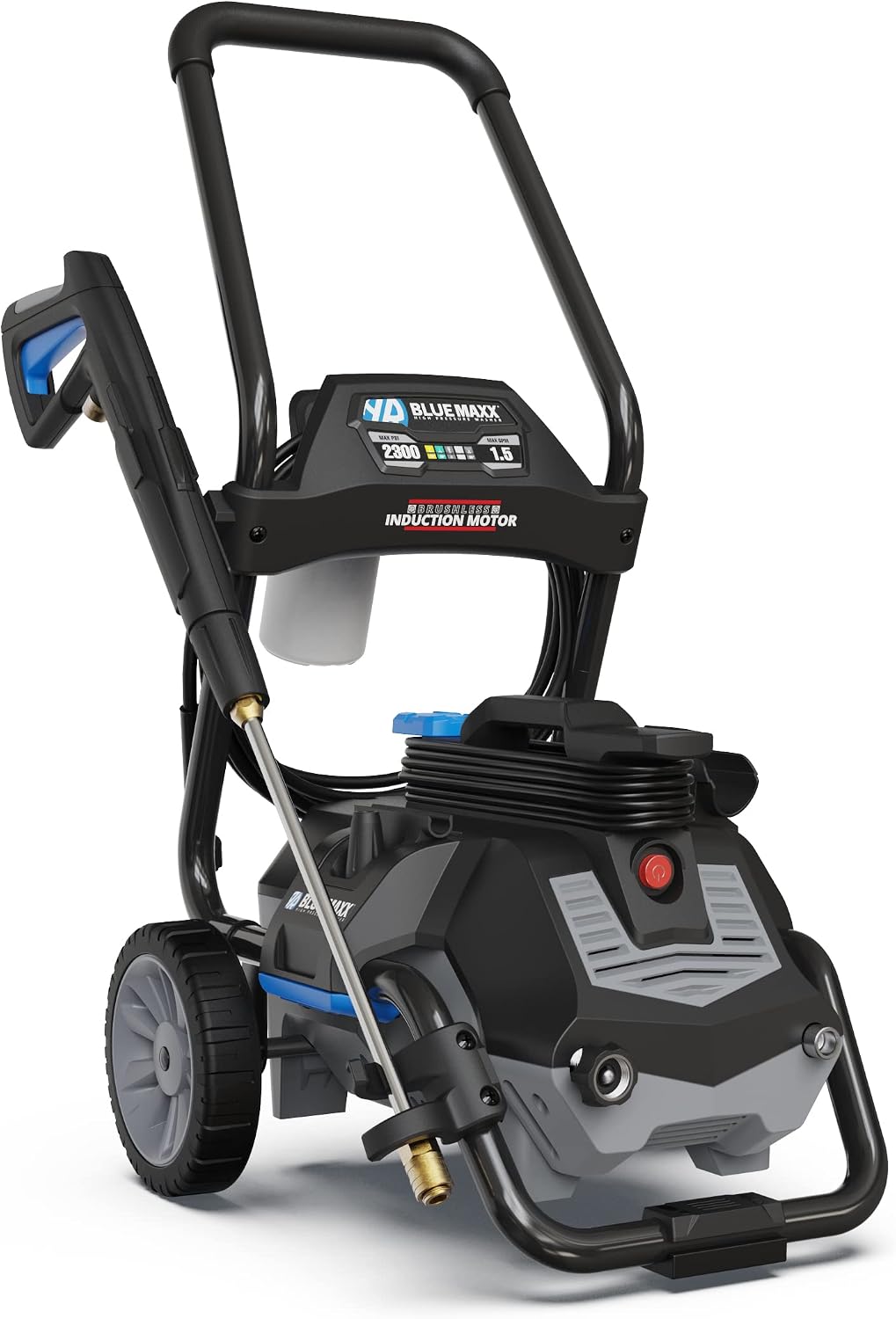 AR Blue Clean Maxx BM2300 – 2300 PSI Electric Pressure Washer, 1.5 GPM, Quick Connect, 2-in-1 Detachable Cart, Onboard Storage
