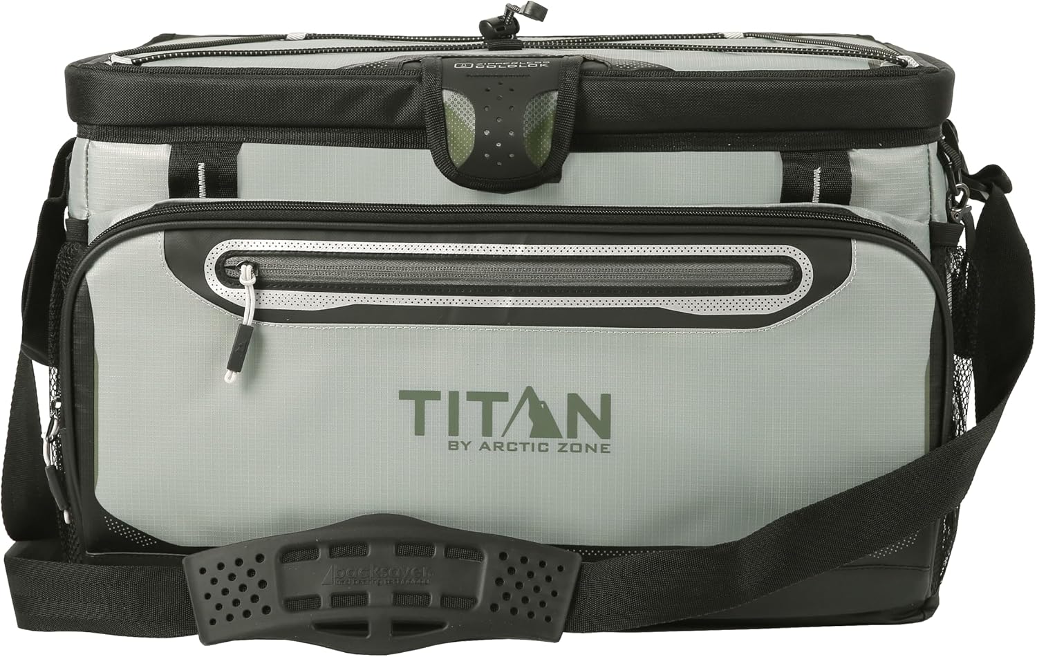Arctic Zone Titan Deep Freeze 48-Can Cooler – Zipperless HardBody, SmartShelf, Insulated for Beach, Camping & Outdoor Use – Seagrass