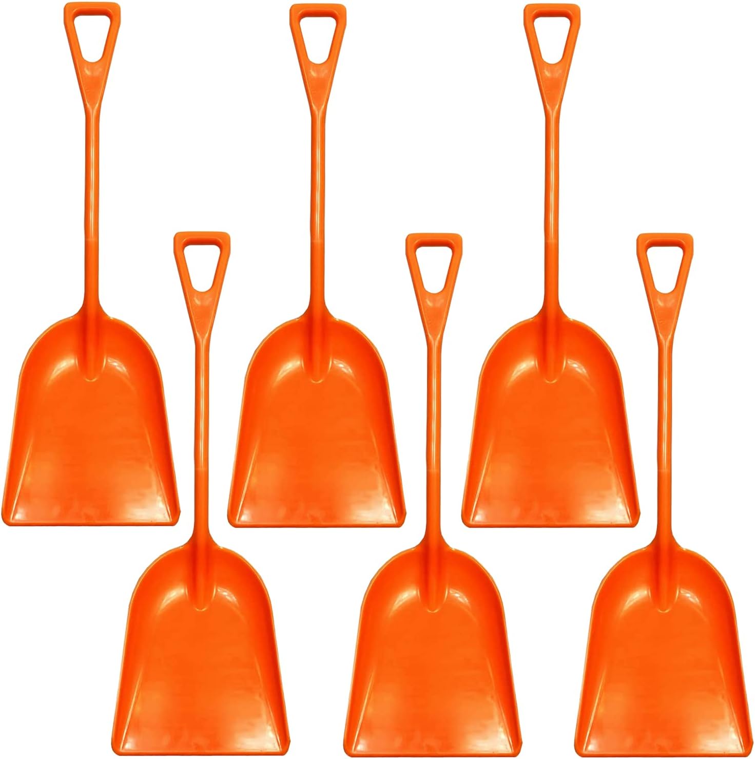 Ashman Plastic Snow Shovel with Durable Multi-Purpose Snow Plastic Shovel (6 Pack)
