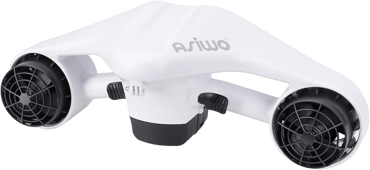 Asiwo Underwater Scooter, Sea Scooter Dual Motors with Action Camera Mount for Kids/Adults, Water Scooter 40M Waterproof for Scuba Diving Snorkeling Pool Sea Adventures