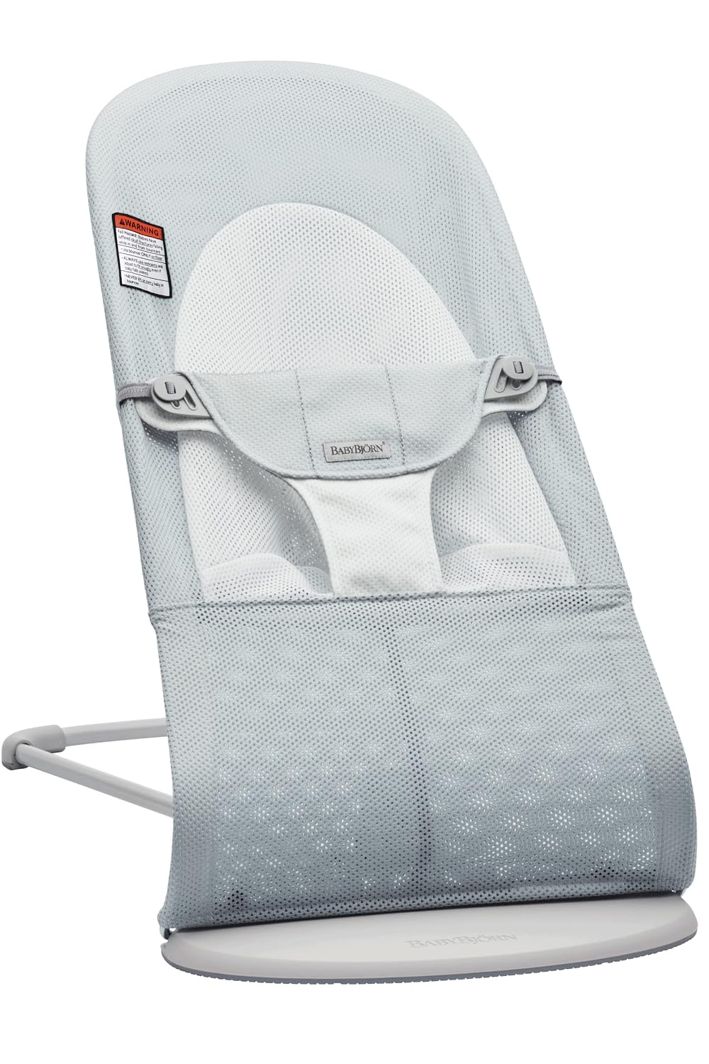 BabyBjorn Bouncer Balance Soft, Light Gray Frame Mesh Silver/White