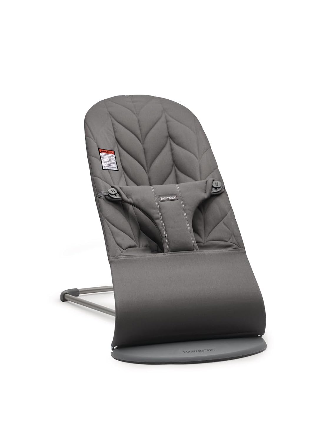 BabyBjorn Bouncer Bliss, Dark Gray Frame Petal Quilt Cotton Anthracite