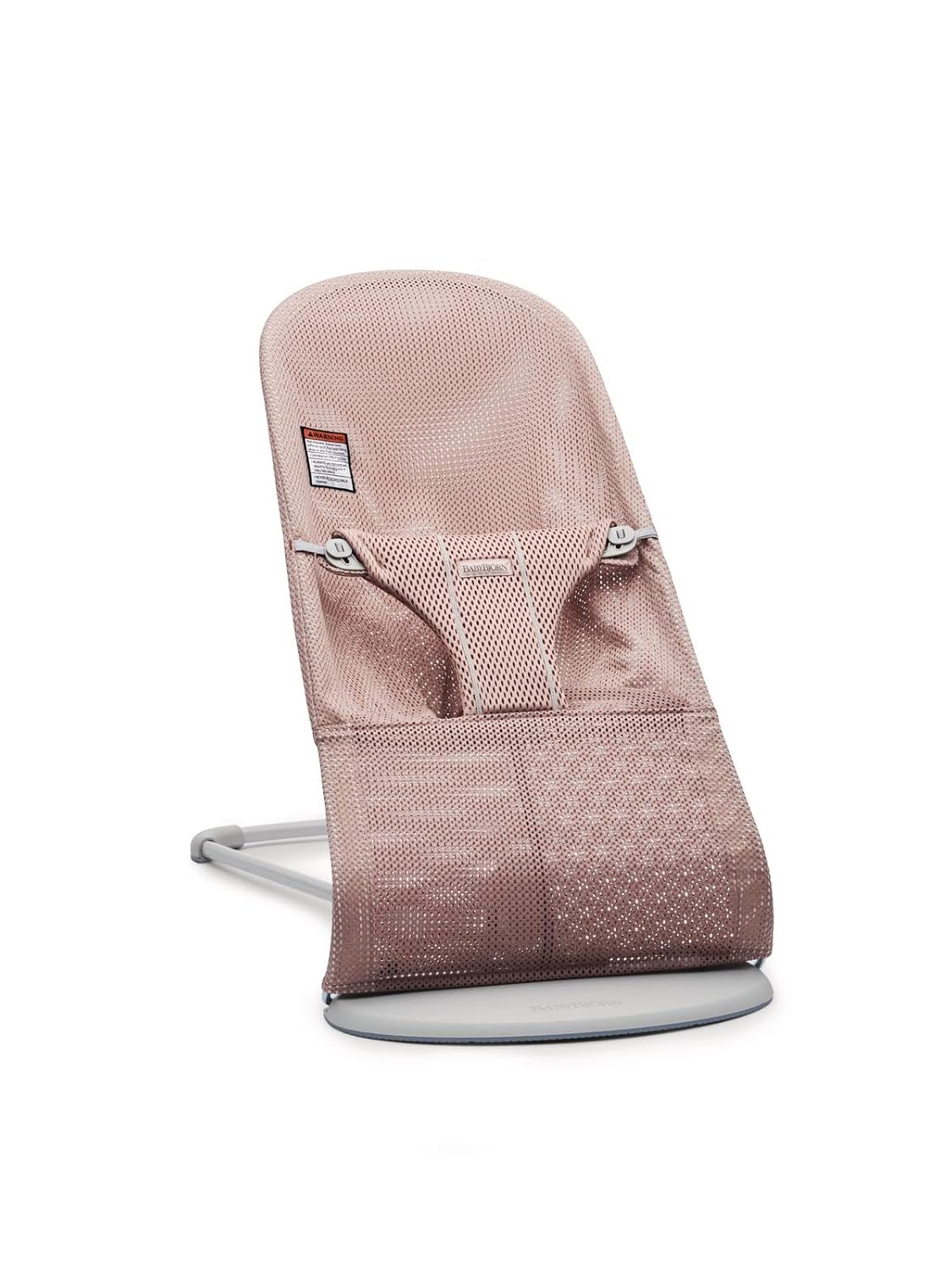 BabyBjorn Bouncer Bliss, Light Gray Frame Mesh Dusty Pink