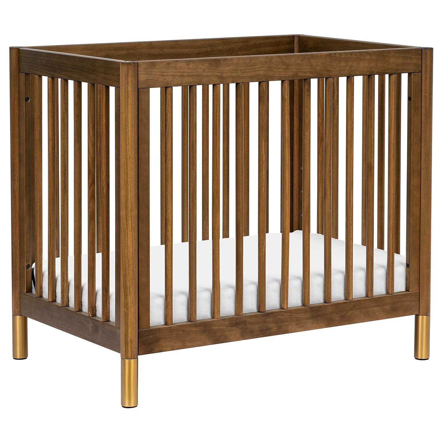 Babyletto Gelato 4-in-1 Convertible Baby Crib Natural Walnut Wooden Toddler Bed, Daybed & Twin Bed Conversion