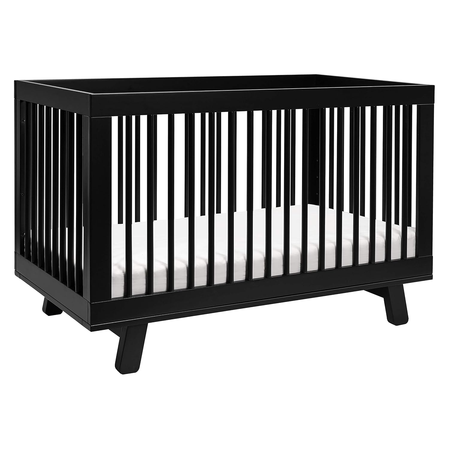 Babyletto Hudson 3-in-1 Convertible Crib, GREENGUARD Gold Certified, Toddler Bed & Daybed, Adjustable Heights, Black