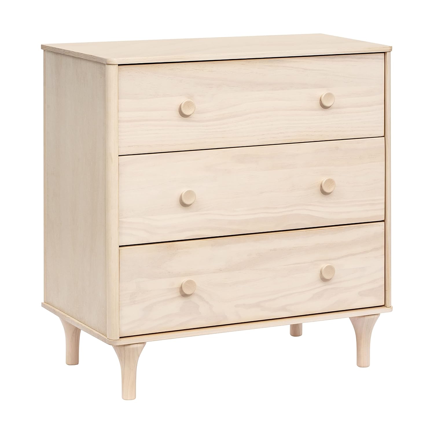 Babyletto Lolly 3-Drawer Changer Dresser with Removable Changing Tray in Washed Natural, Greenguard Gold Certified