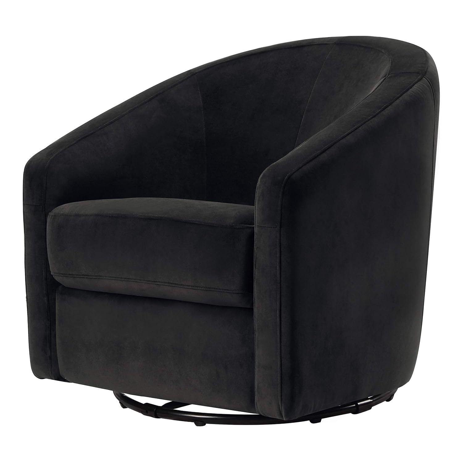 Babyletto Madison Swivel Glider in Black Velvet, Greenguard Gold and CertiPUR-US Certified, 61.6 lb