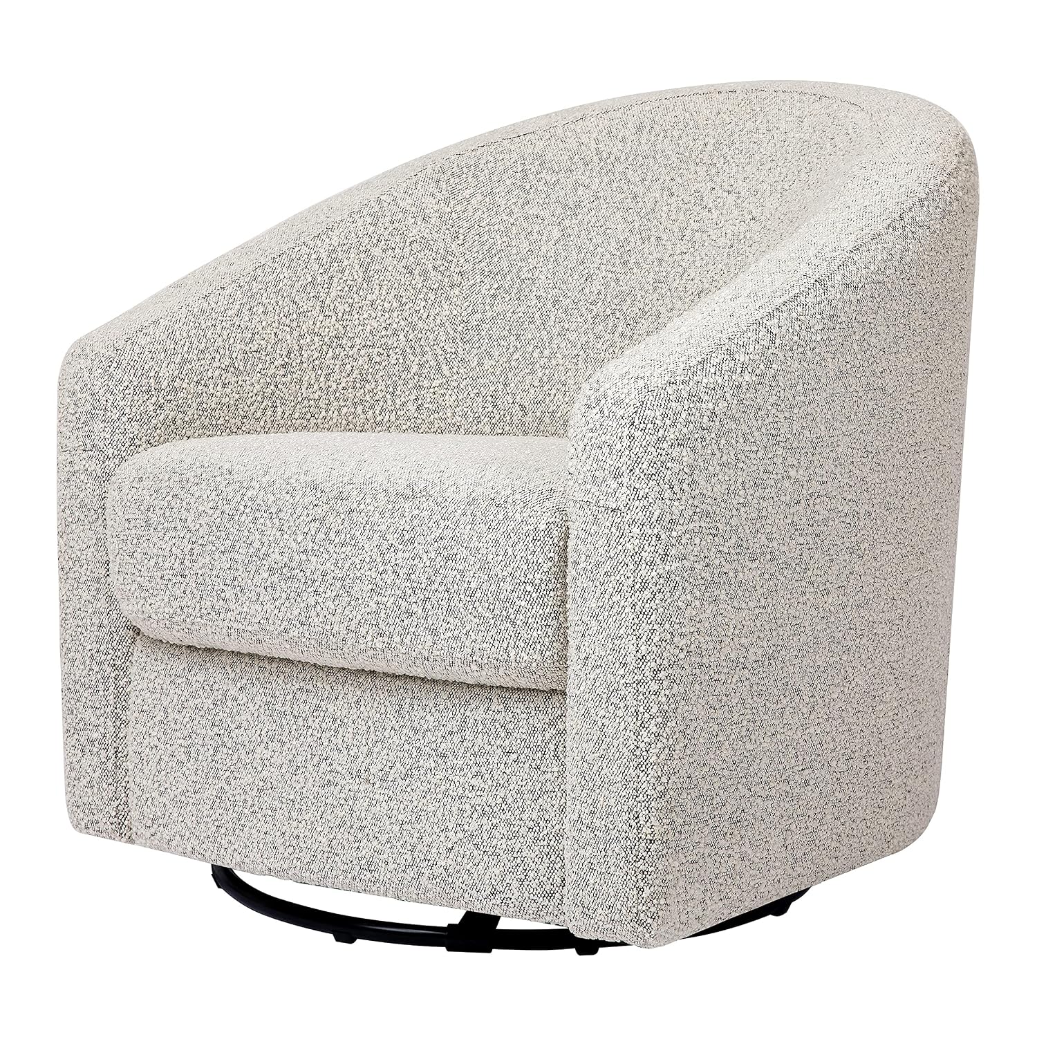 Babyletto Madison Swivel Glider in Black White Boucle, Greenguard Gold and CertiPUR-US Certified