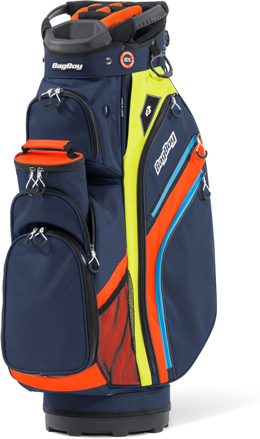 Bag Boy Chiller Pro Golf Cart Bag, Navy/Orange/Citrus