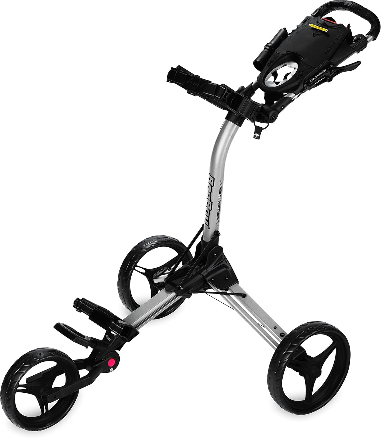 Bag Boy Compact 3 Golf Push Cart – Silver/Black