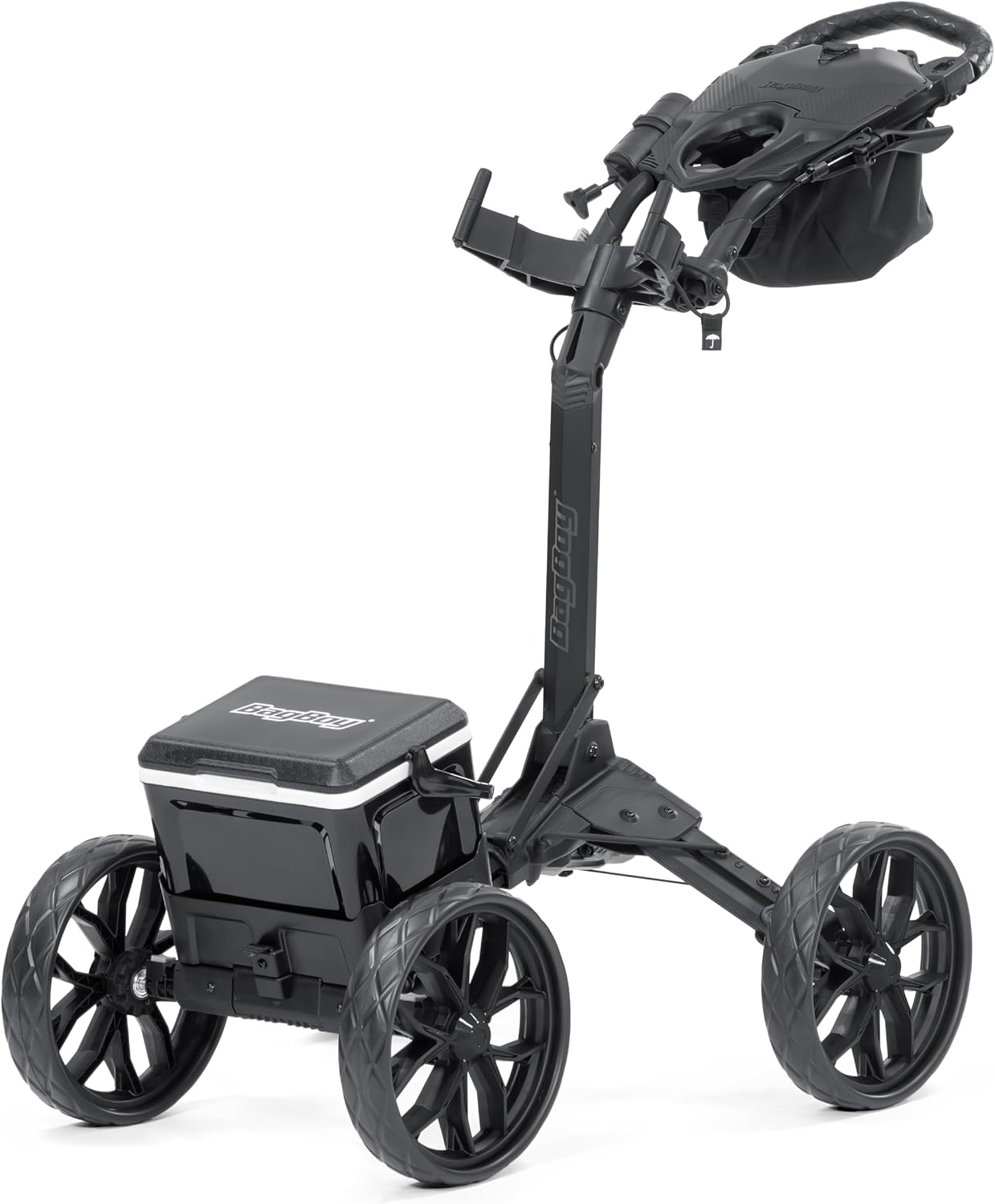 Bag Boy Quad Pro Disc Golf Cart, Black/Slate