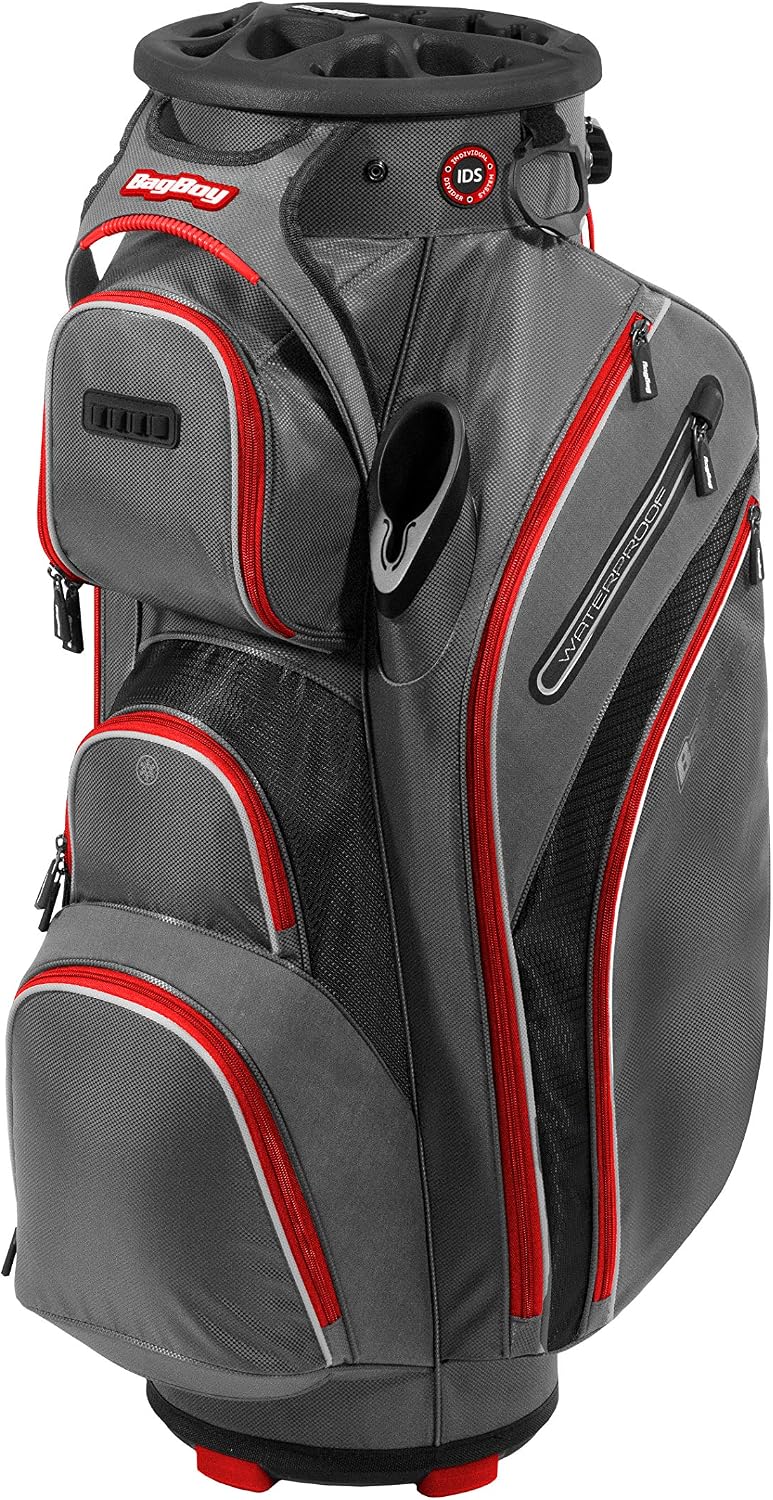 Bag Boy Revolver XP Cart Bag – Charcoal/Black/Red