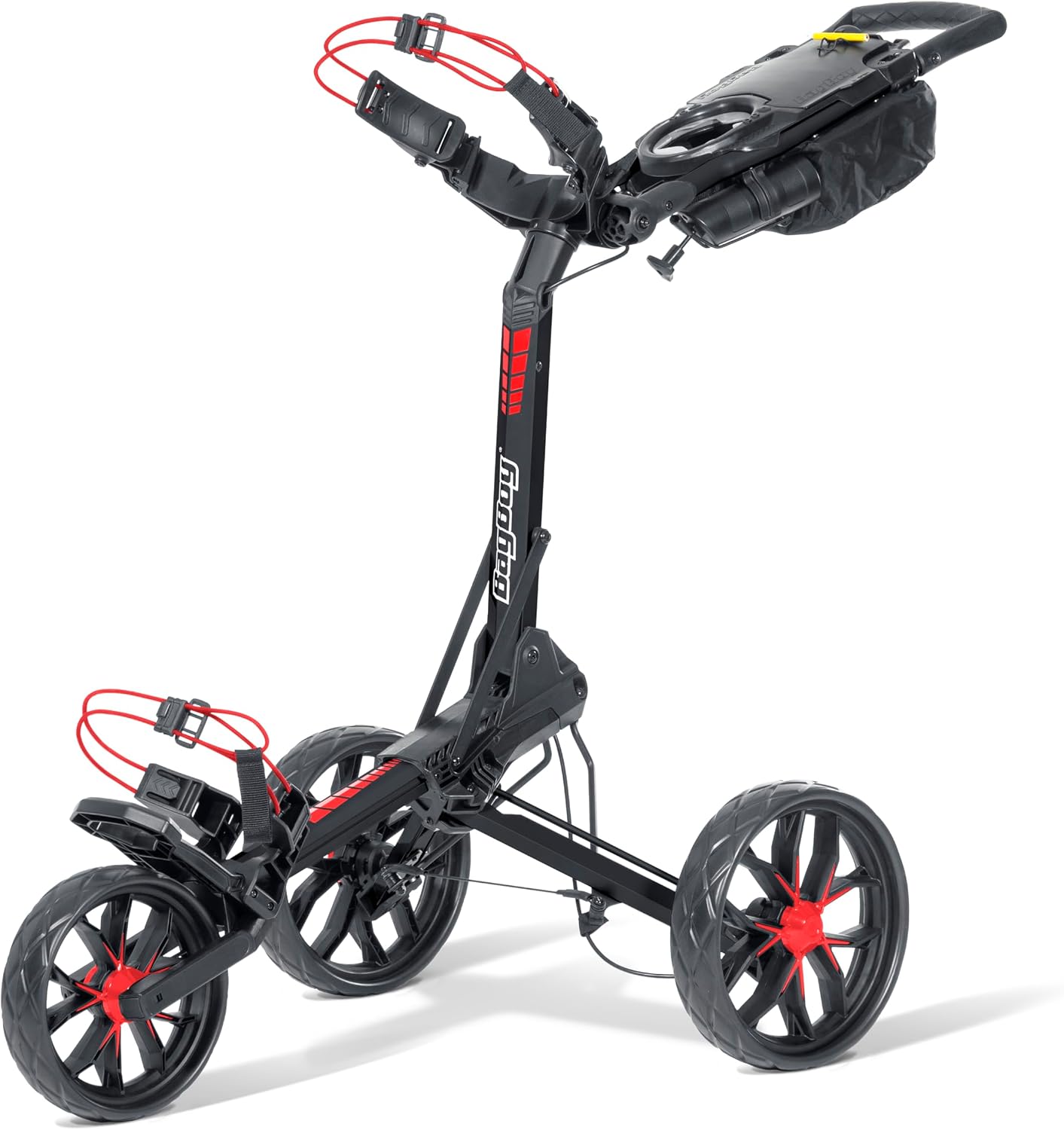 Bag Boy Slimfold Push Cart, Black/Red