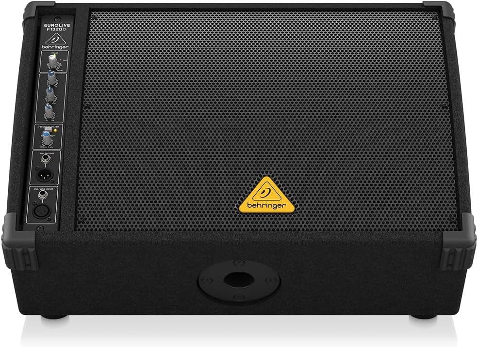 Behringer EUROLIVE F1320D Active 300 Watt 2-Way Monitor Speaker System with 12″ Woofer, 1″ Compression Driver and Feedback Filter