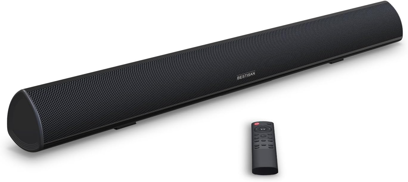 BESTISAN Soundbar with Wired HDMI and Wireless Bluetooth 5.0 Home Theater System