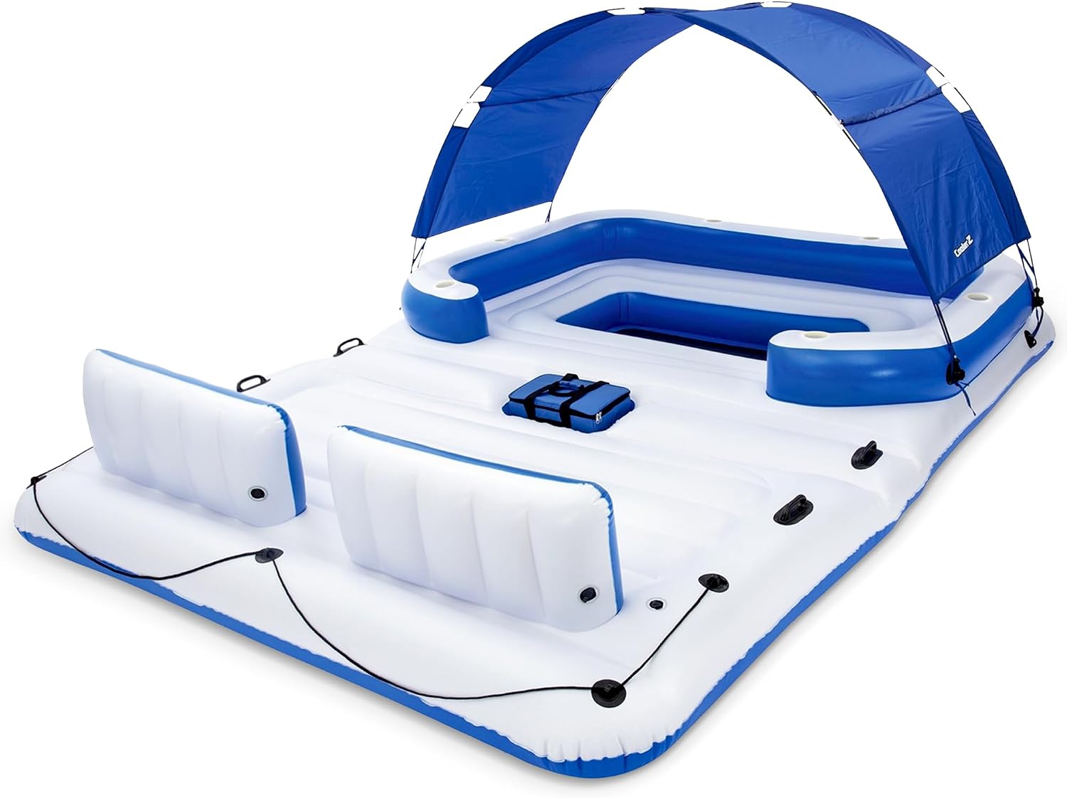 Bestway CoolerZ Tropical Breeze 6 Person Inflatable Party Island Large Relaxing Water Float