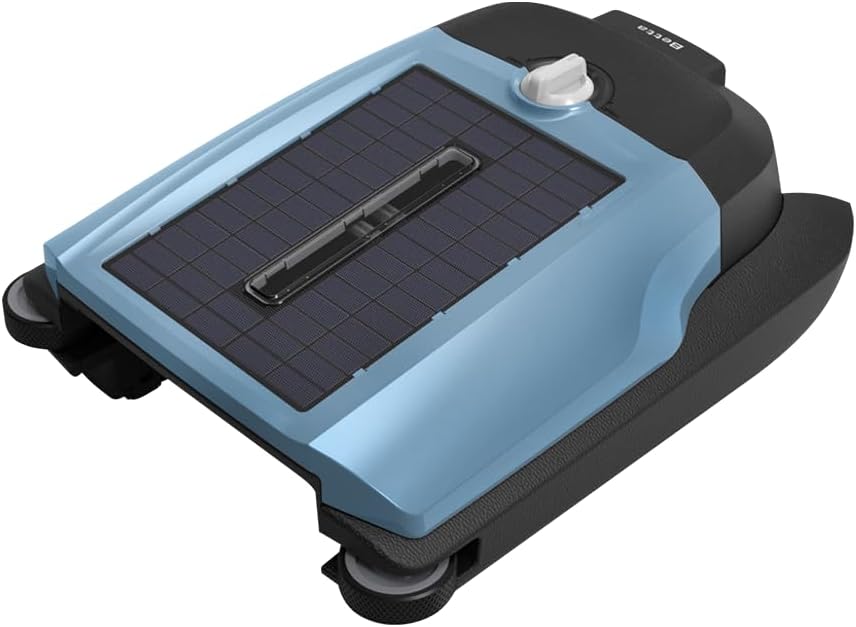 Betta Flex Solar-Powered Robotic Pool Skimmer – Cordless with Dual Cleaning Modes, Soft-Touch Pool Protection – Blue