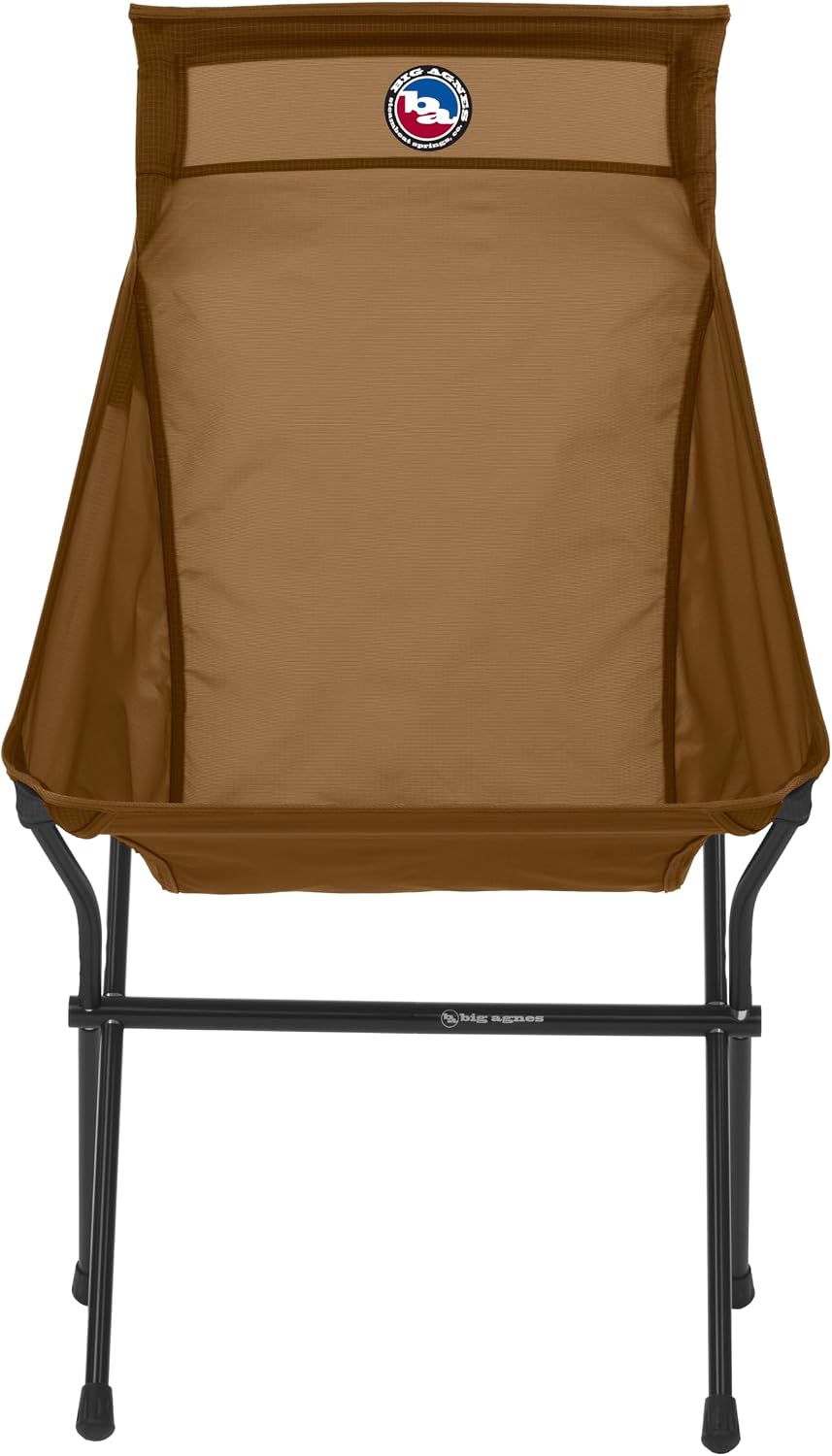 Big Agnes Big Six Camping Chair – Tall Back, Wide Seat, Lightweight & Portable Design, Easy to Set Up for Outdoor Adventures – Brown Sugar