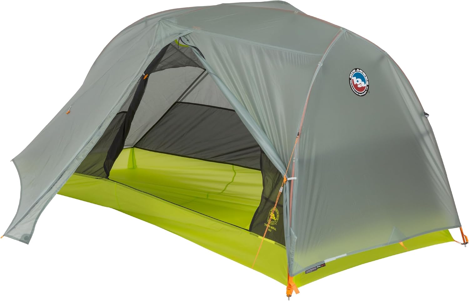 Big Agnes Tiger Wall UL – Ultralight Backpacking Tent, 3-Season Semi-Freestanding Side-Entry Shelter – 1 Person