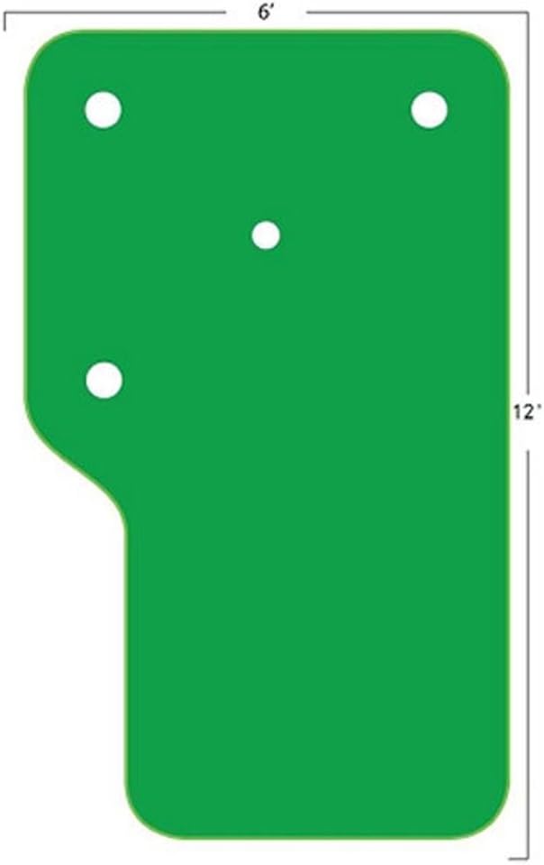 Big Moss The Country Club 612 V2 Golf Putting Mat – 6×12 Ft Indoor Green with 3 Regulation Cups & 1 Small Hole for Accuracy Training