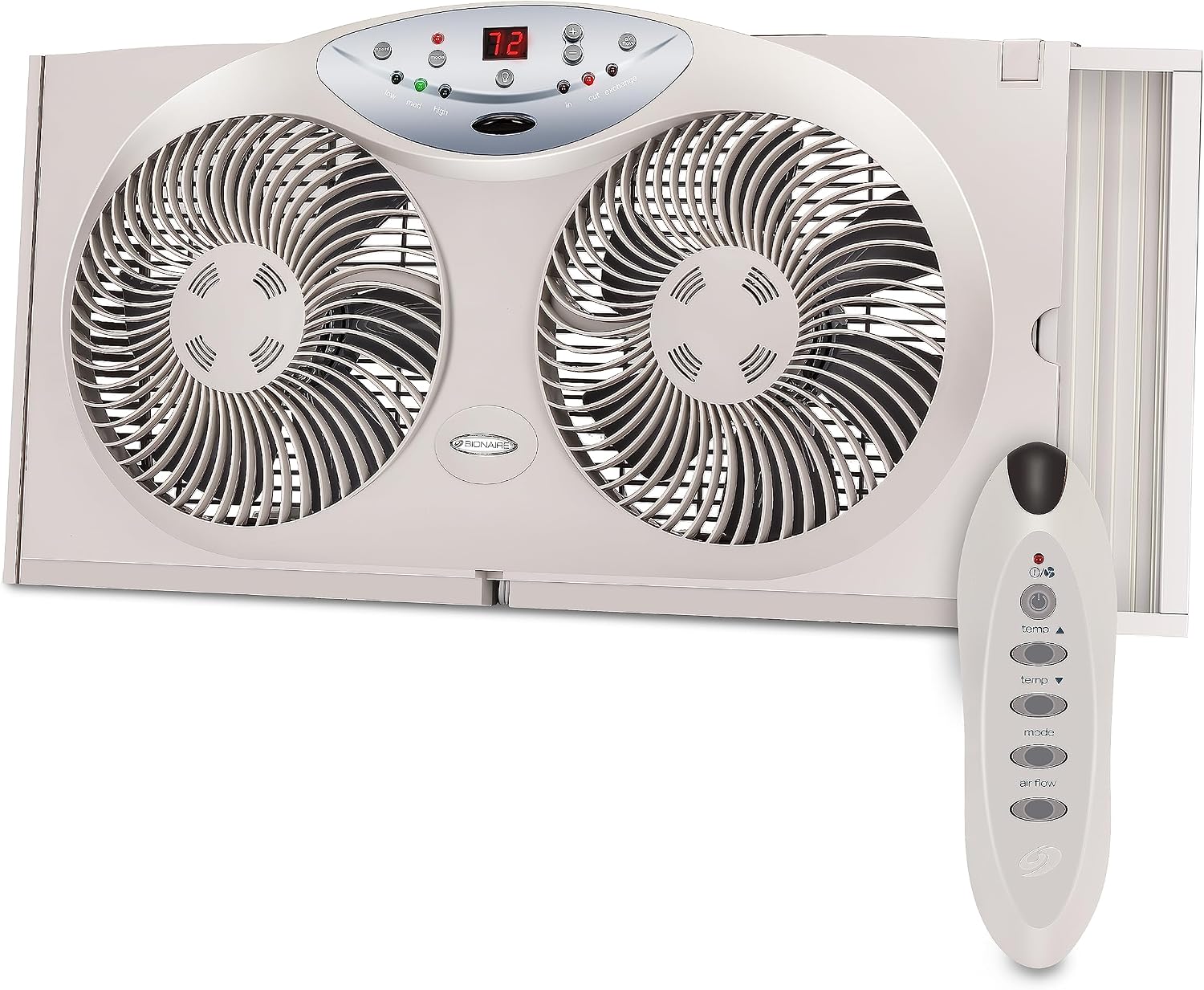 Bionaire 8.5″ Digital Window Fan w/ Remote | Cool & Exhausts Air