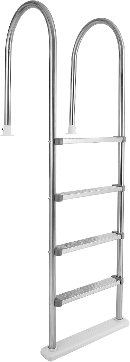 Blue Wave NE1145 Premium Stainless Steel In-Pool Ladder for Above Ground Pools, Silver