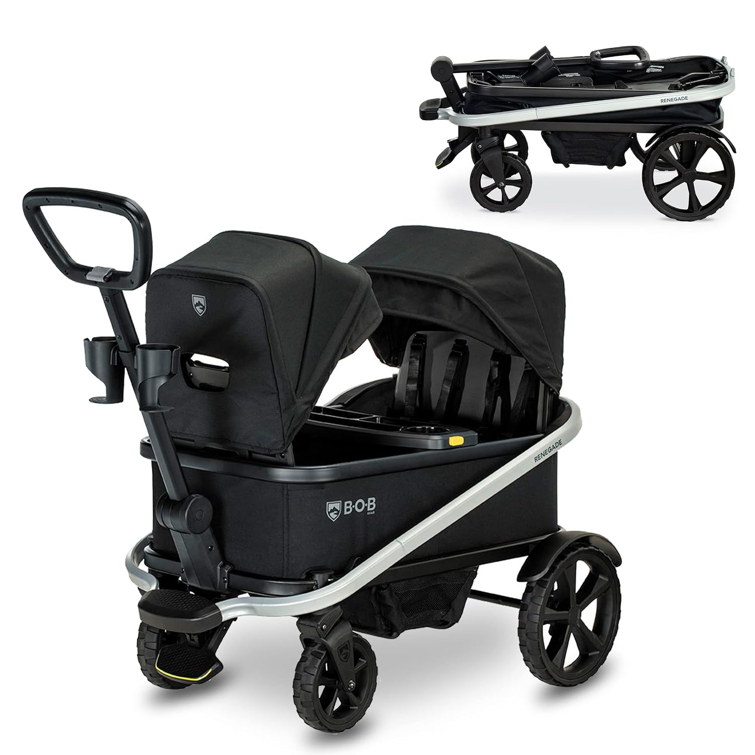 BOB Renegade (3 Seater) Stroller Wagon + Canopies Bundle – Nightfall