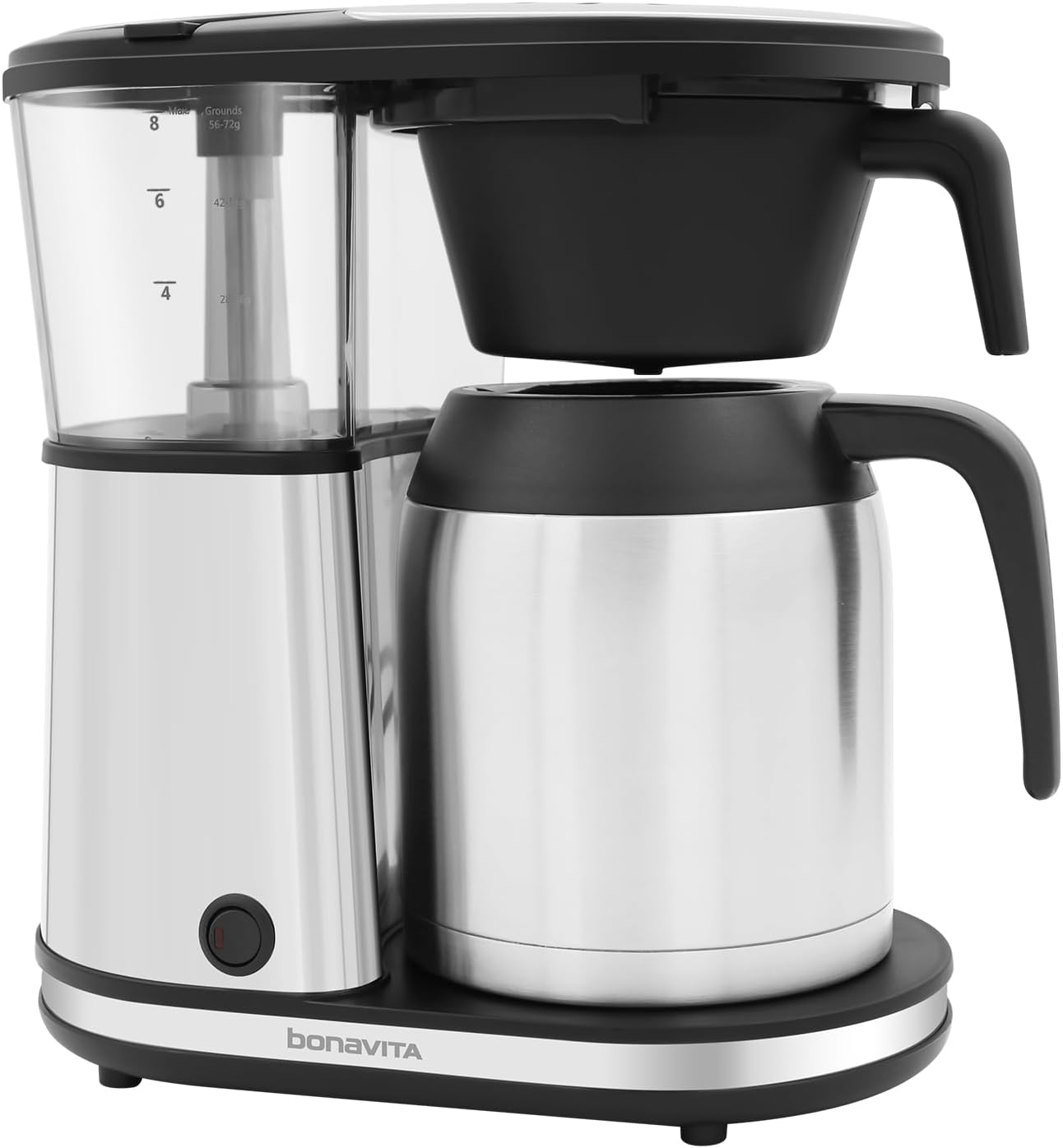 Bonavita 8 Cup Drip Coffee Maker Machine, One-Touch Pour Over, Auto Pause Brewing with Stainless Steel, BV1901TS