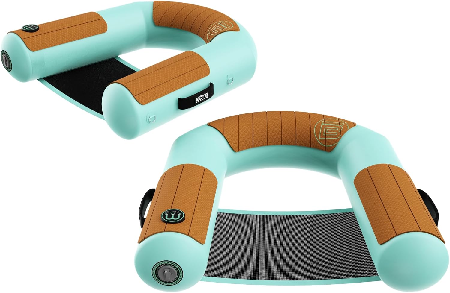 BOTE Hangout Suite Floating Chair Pool Beach Lake Boat Float, 2 Pack Options Includes Mesh Carry Bag