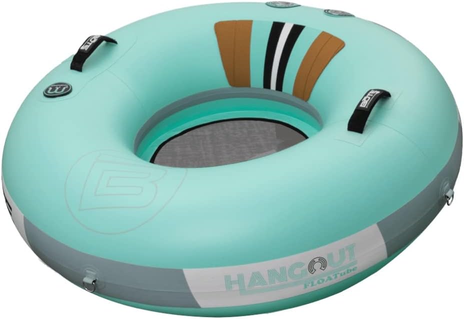 BOTE Inflatable Hangout FLOATube, 4′ Lake Float Tube Includes Mesh Carry Bag