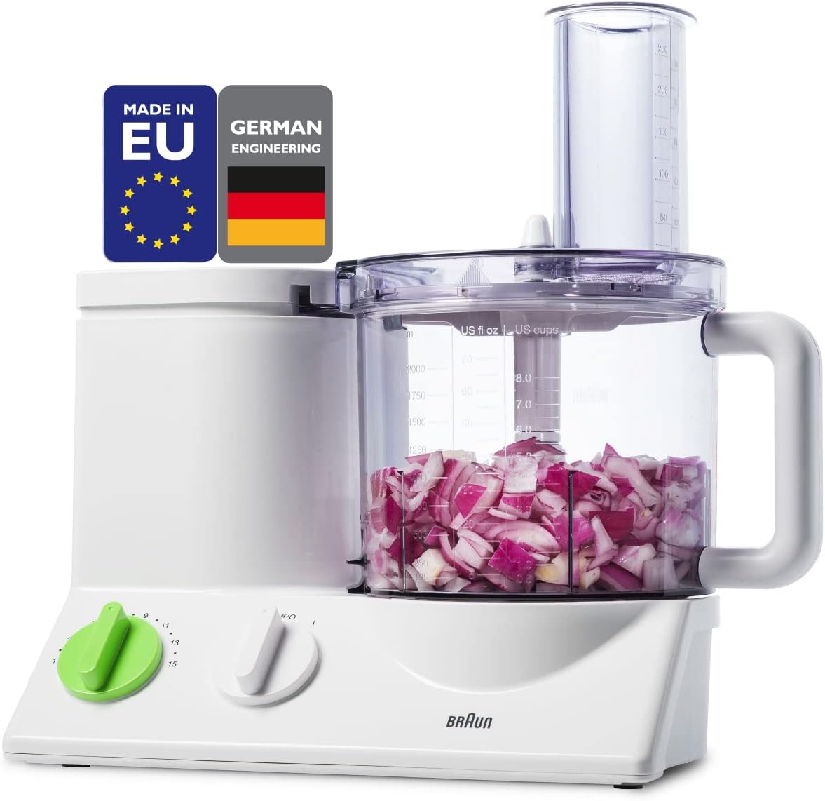 Braun 12 Cup Food Processor, Ultra Quiet and Powerful Motor