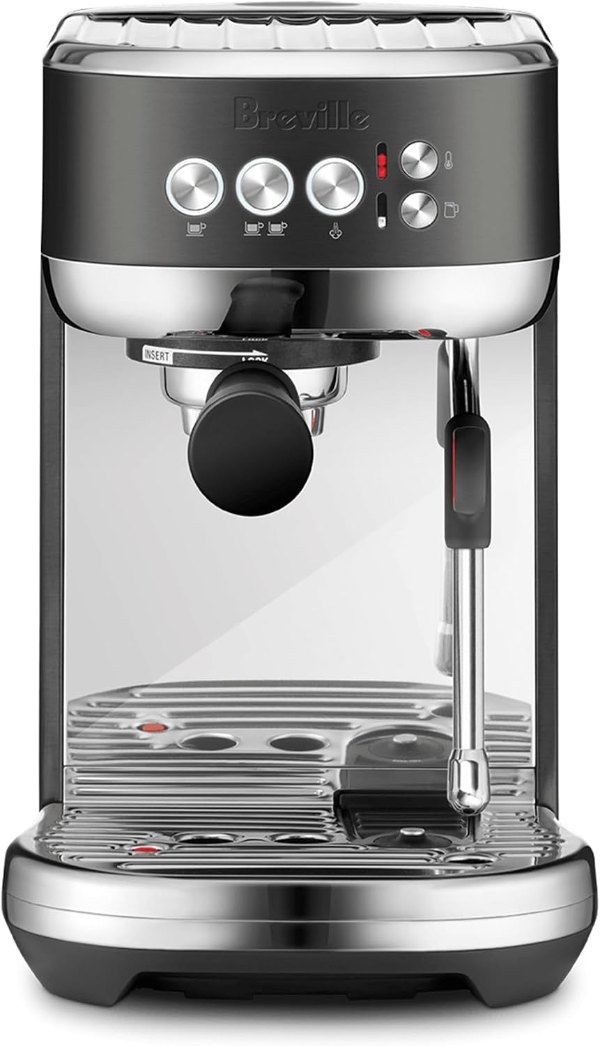 Breville Bambino Plus Espresso Machine, Black Stainless Steel