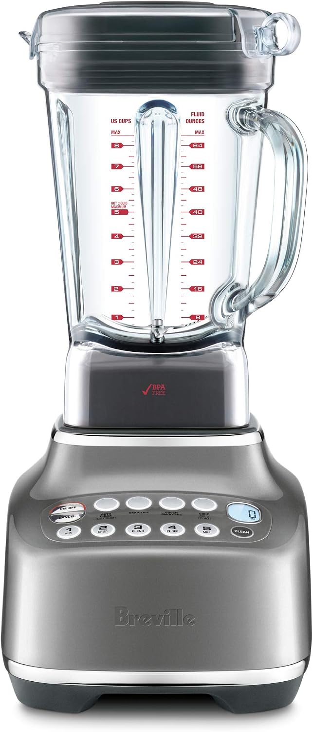 Breville BBL820SHY Q Commercial-Grade Home Blender, Smoked Hickory