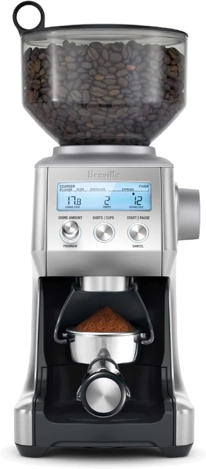 Breville BCG820BSS Smart Grinder Pro, 18 oz Coffee Bean Capacity, Brushed Stainless Steel