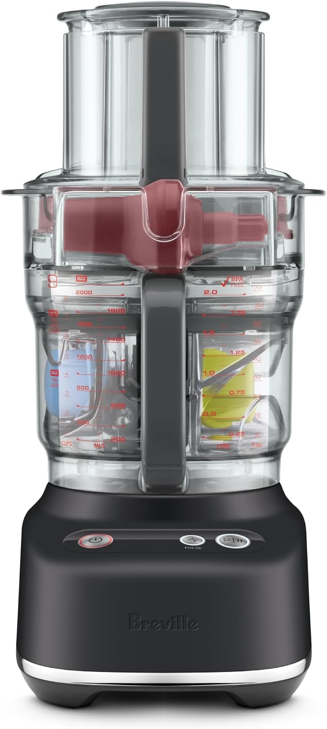 Breville BFP638BTR1BNA1 Paradice 9 Cup Food Processor and Dicer, Small, Black Truffle