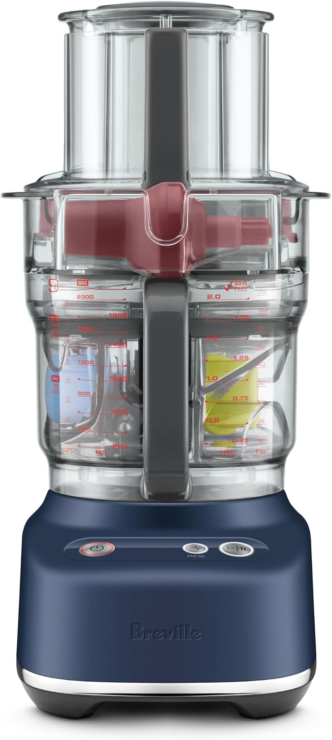 Breville BFP638DBL1BNA1 Paradice 9 Cup Food Processor and Dicer, Small, Damson Blue