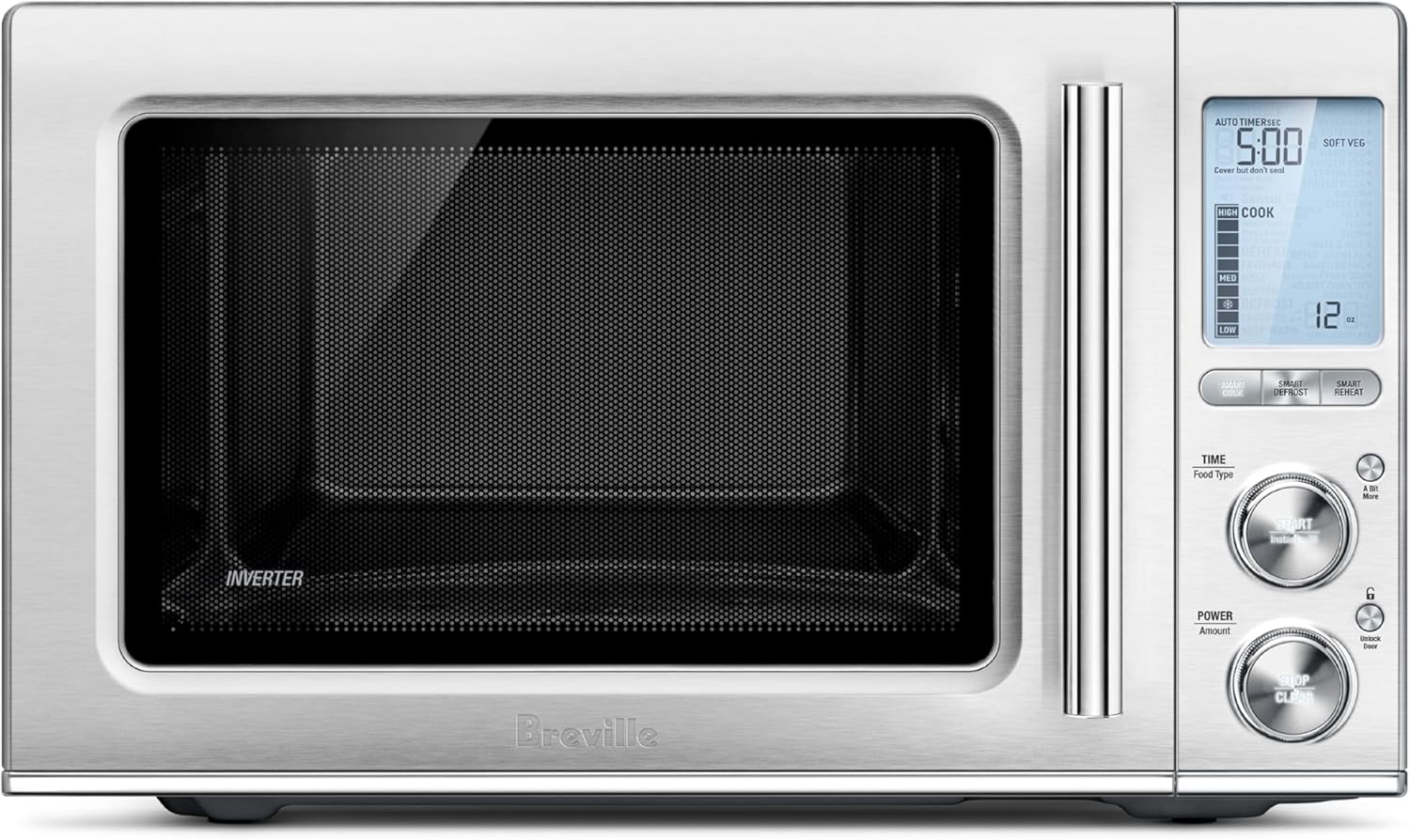 Breville BMO850BSS Smooth Wave Countertop Microwave Oven, Brushed Stainless Steel