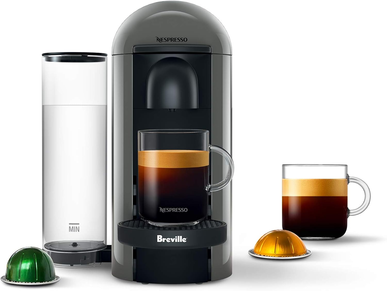 Breville Nespresso VertuoPlus Coffee and Espresso Machine by Breville, Grey