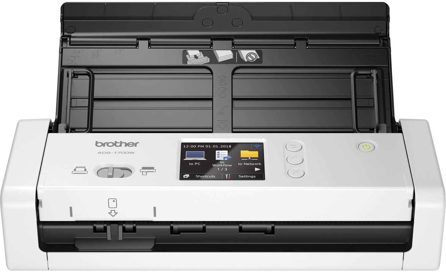 Brother Desktop Scanner, ADS-1700W, Color Scanning, Compact, Wireless Connectivity