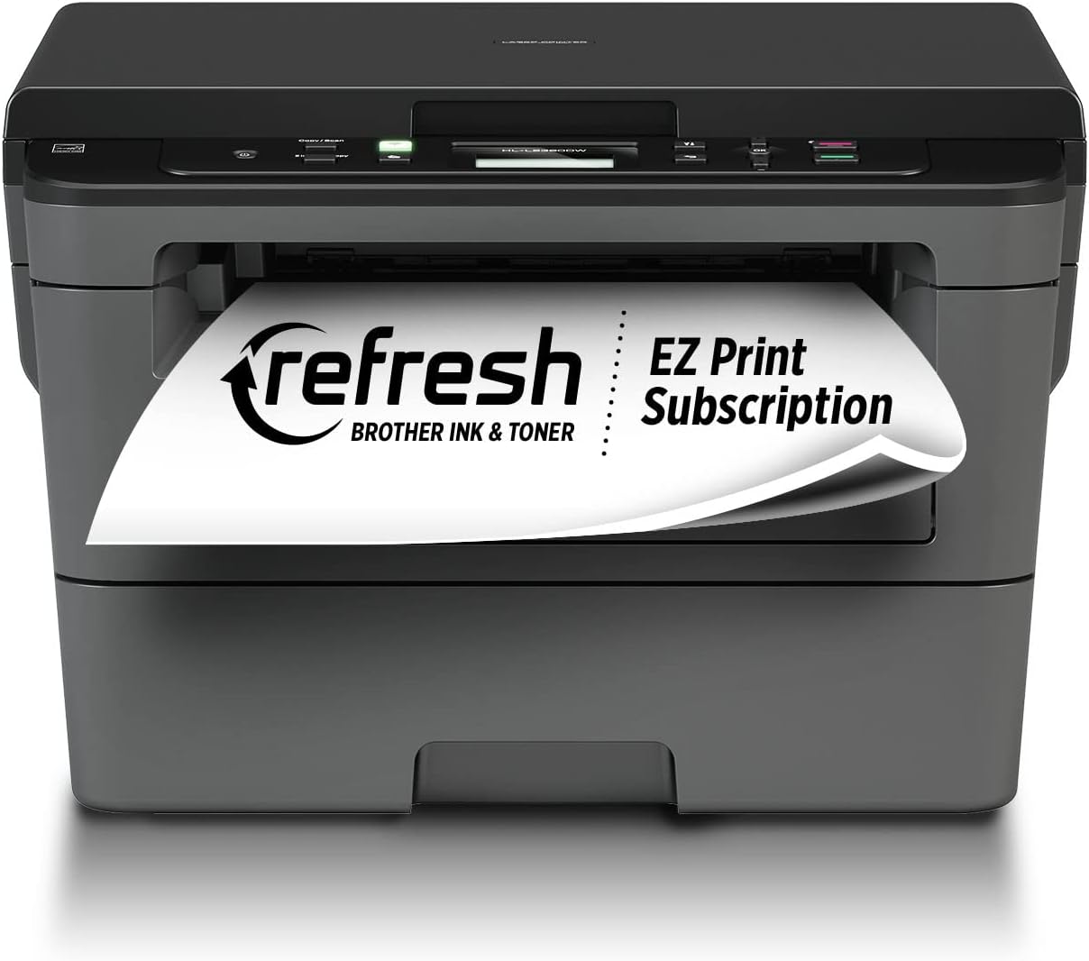 Brother HLL2390DW Compact Monochrome Laser Printer, Flatbed Copy & Scan, Wireless & Duplex Printing, Black/Grey