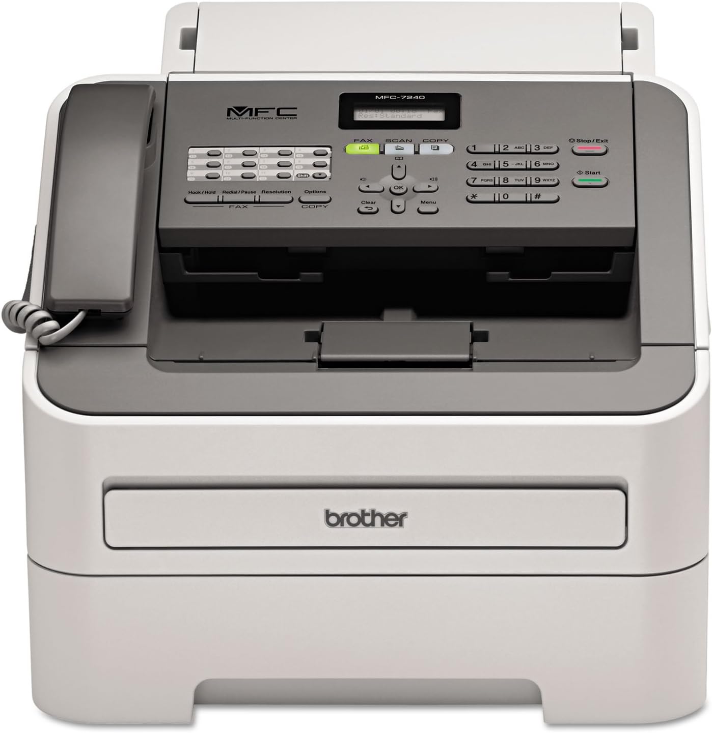 Brother MFC-7240 All-in-One Monochrome Laser Printer, Copy/Fax/Print/Scan