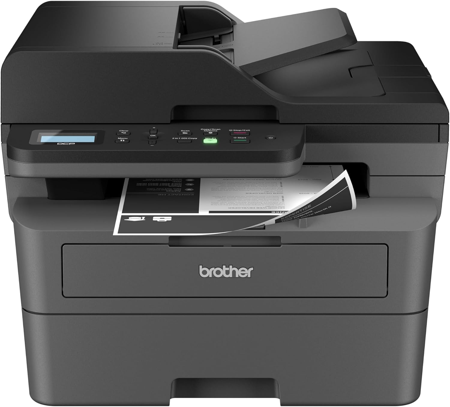 Brother Wireless DCP-L2640DW Compact Monochrome Multi-Function Laser Printer with Print, Copy and Scan, Duplex and Mobile Printing