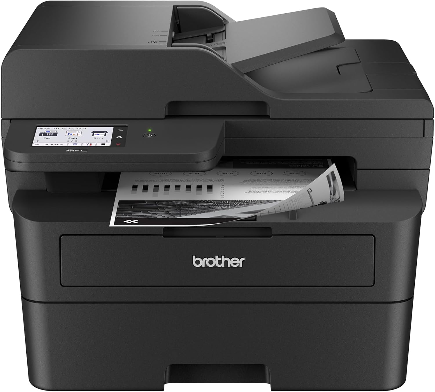 Brother Wireless MFC-L2900DW Compact Monochrome All-in-One Laser Printer with Single Pass Duplex Copy and Scan, Fax, Mobile Printing
