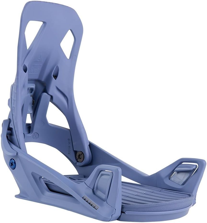 Burton Men’s Step On Re:Flex Snowboard Bindings 2025, Large (11-13) – Slate Blue/Logo