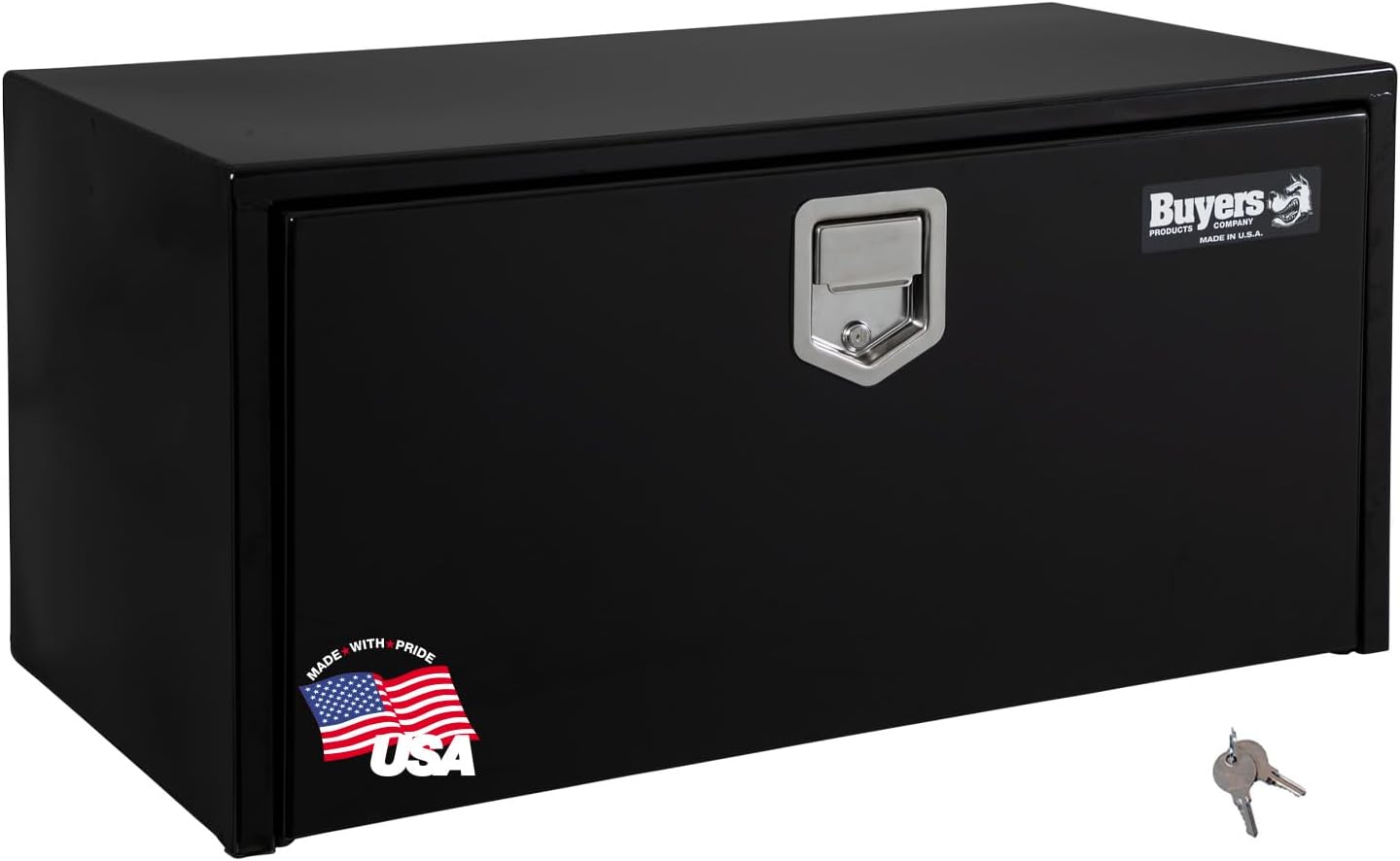 Buyers Products 1702105 Black Steel Underbody Truck Box, 18x18x36, USA Made, Heavy Duty Utility Truck Bed Box with Paddle Latch