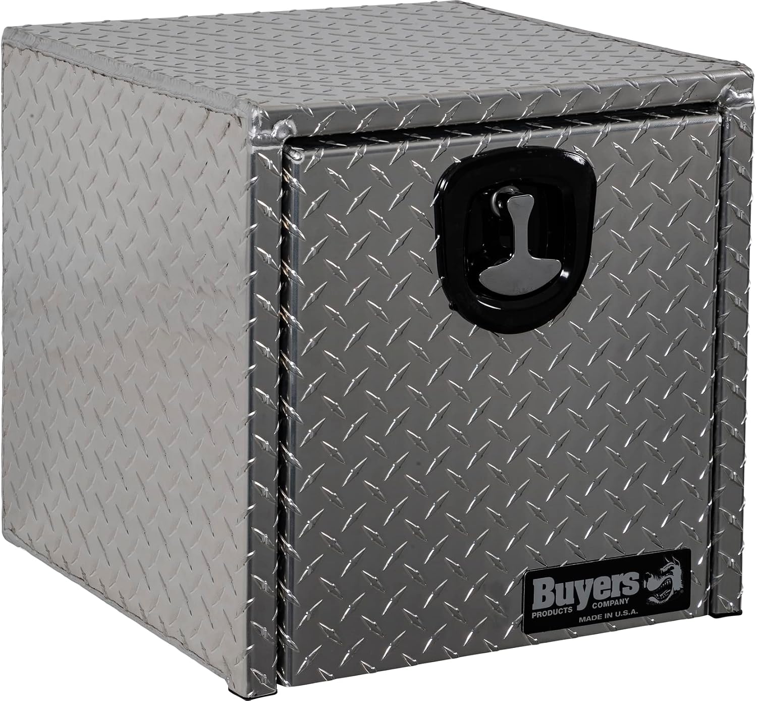 Buyers Products 1705101 Diamond Tread Aluminum Underbody Truck Tool Box, 18x18x18, USA Made, .100 in Thick, Corrosion Resistant, Locking Latch