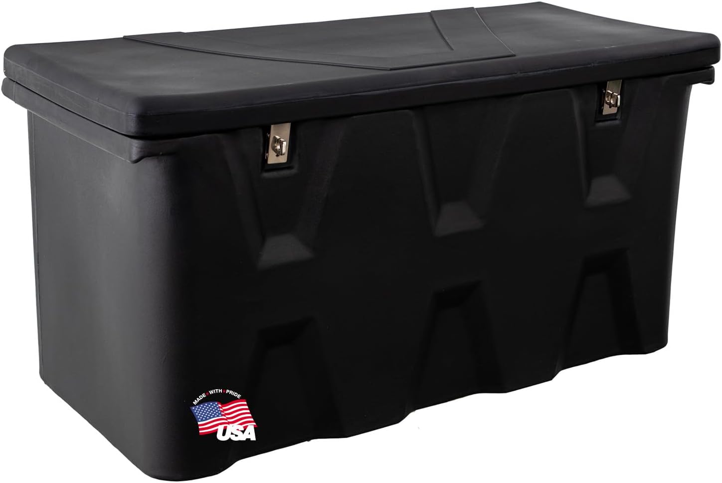 Buyers Products 1712255 Black Poly All-Purpose Storage Chest, 15.8 cu.ft, USA Made, Dent Resistant, Lockable Truck Trailer Deck Storage Box