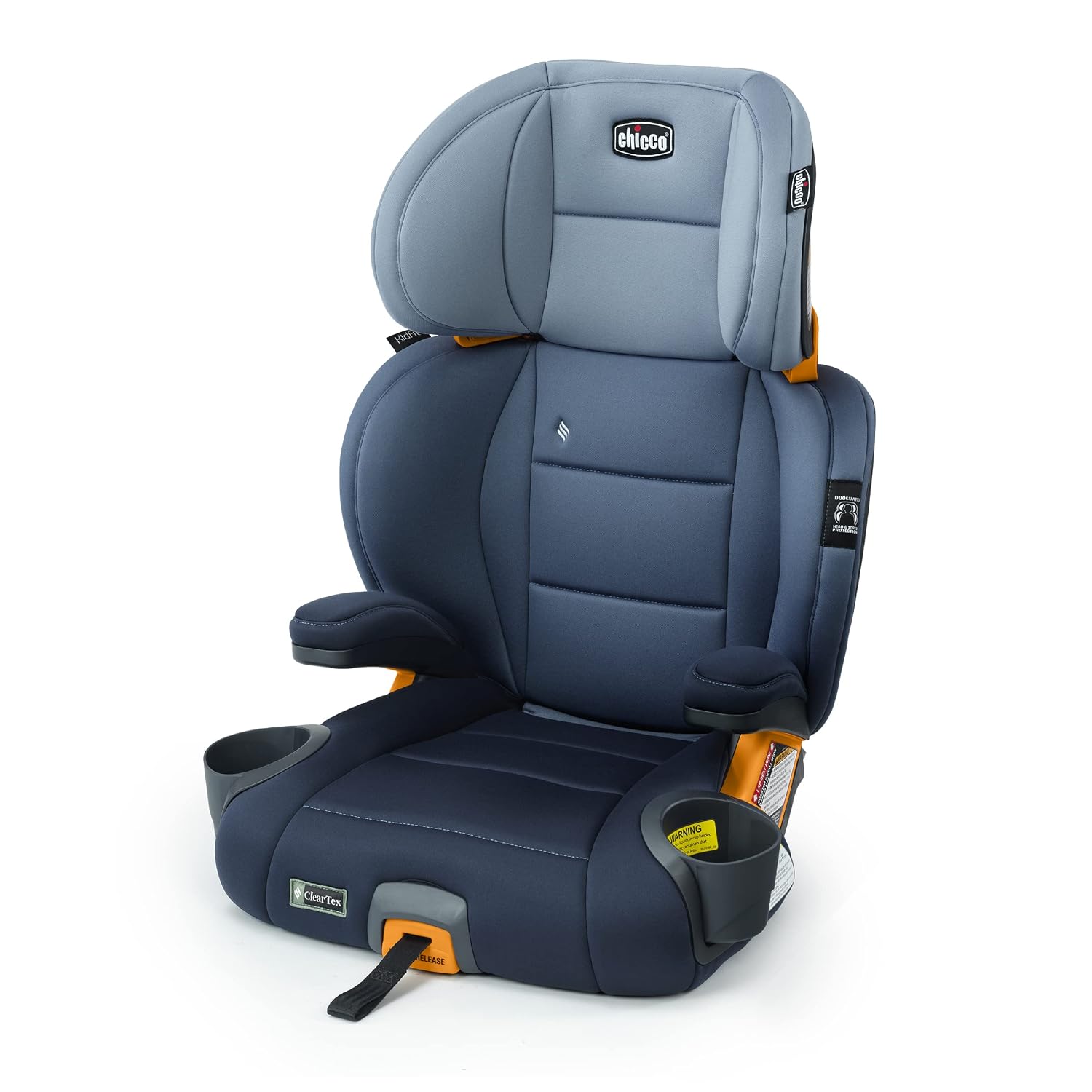 Chicco KidFit ClearTex Plus 2-in-1 Belt Positioning Booster Car Seat – Reef (Navy)